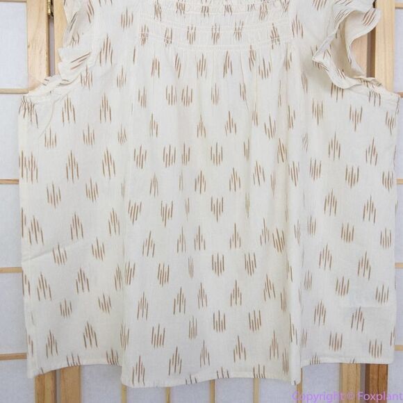 NEW Madewell Smocked Ruffle-Strap‎ Tank Top in Ikat, XL - Picture 5 of 16